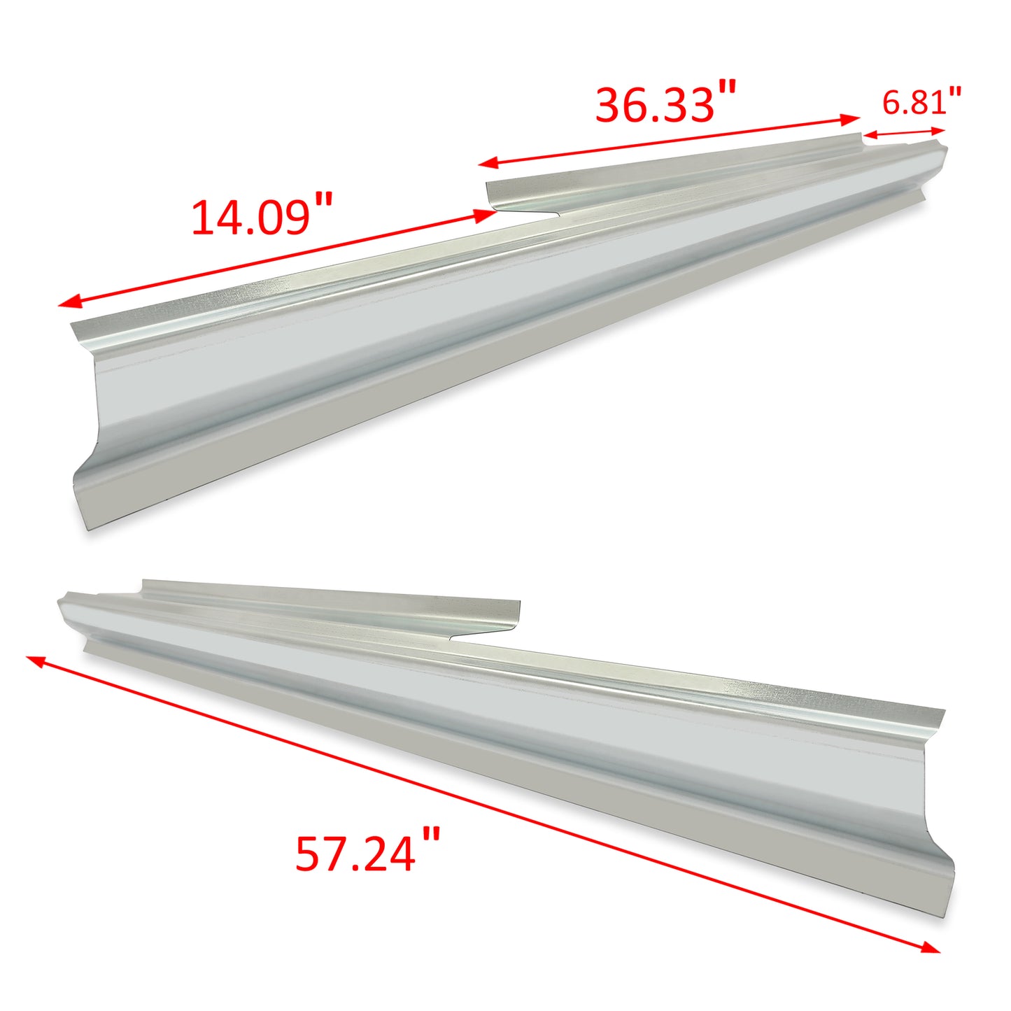 Solid Spare For 1994-2002 Dodge Slip-On Rocker Panel Set Regular Club Cab Ram Truck Pair