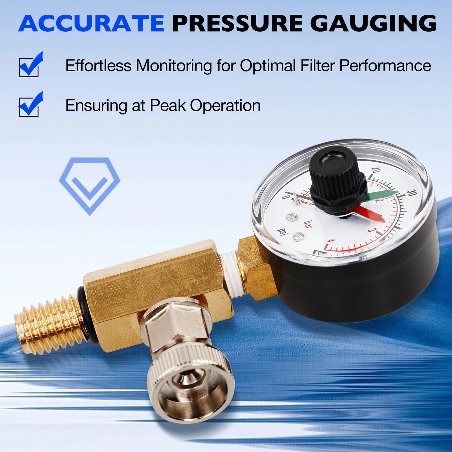 Filter Pressure Gauge Air Relief Valve Assy For Jandy Pool CV CL DEV R0357200