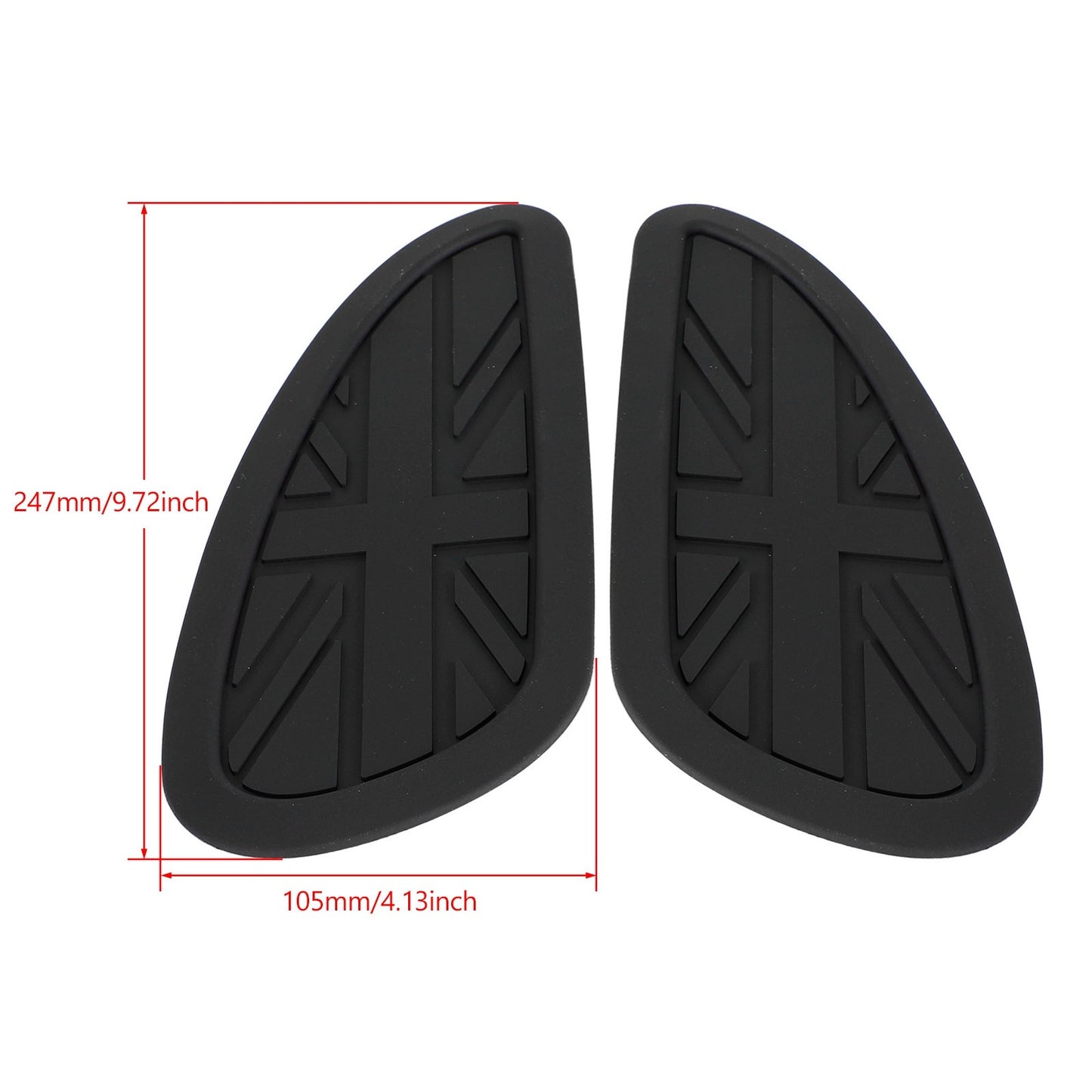 Fuel Tank Pad Protector Kit Black For Bonneville Scrambler Thruxton 900 1200