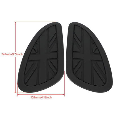 Fuel Tank Pad Protector Kit Black For Bonneville Scrambler Thruxton 900 1200