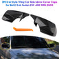2x M Style Wing Car Side Mirror Cover Caps for BMW E46 Sedan E39 4DR 1998-2005