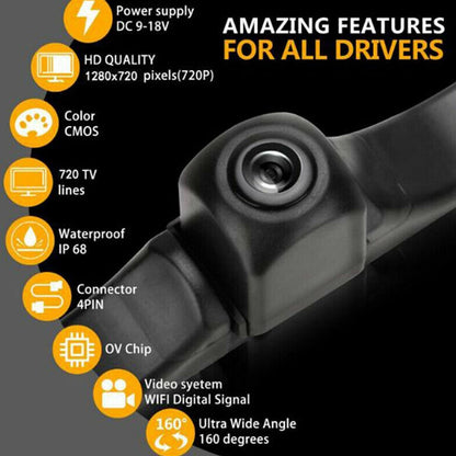 170° WiFi Car Rear View Cam Backup Wireless Camera Fits For iPhone Android USA