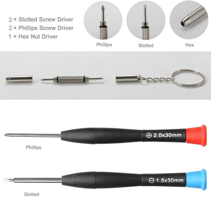 Eyeglass Screws Nut Nose Pads Screwdriver Watch Glasses Optical Repair Tools Kit