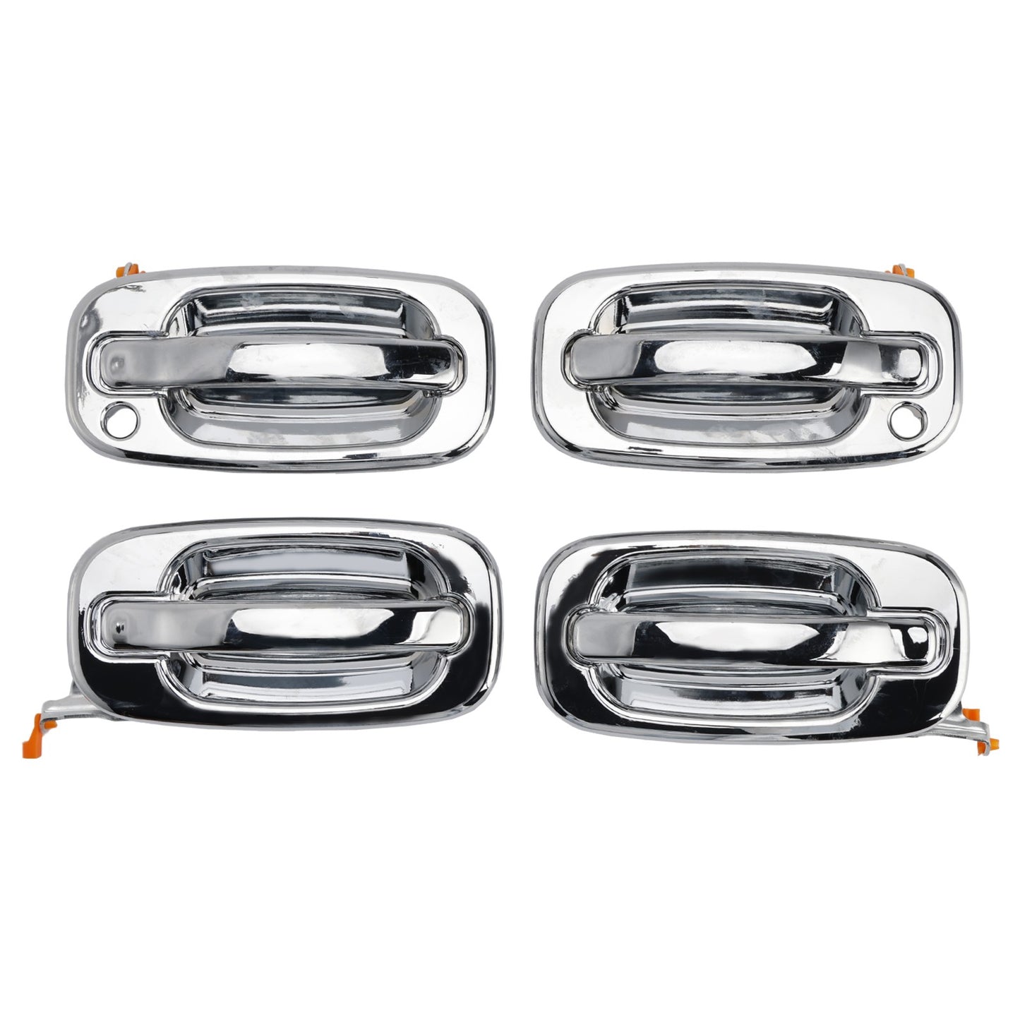 4PCs Front Exterior Door Handle Set Chrome For Chevy GMC Silverado 99-06