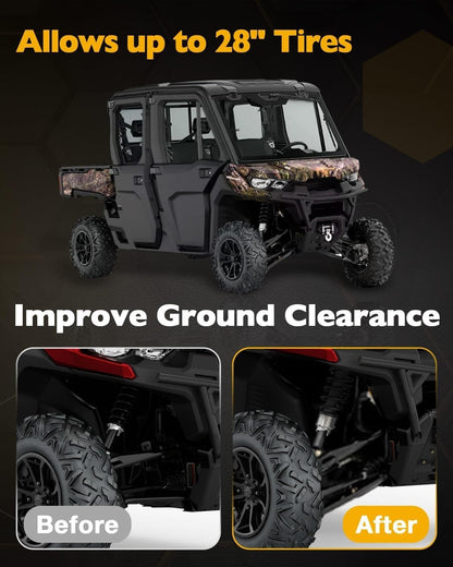 3" Lift Kit For Can-Am Defender HD5 HD8 HD9 HD10 Front &Rear Off-Road Suspension