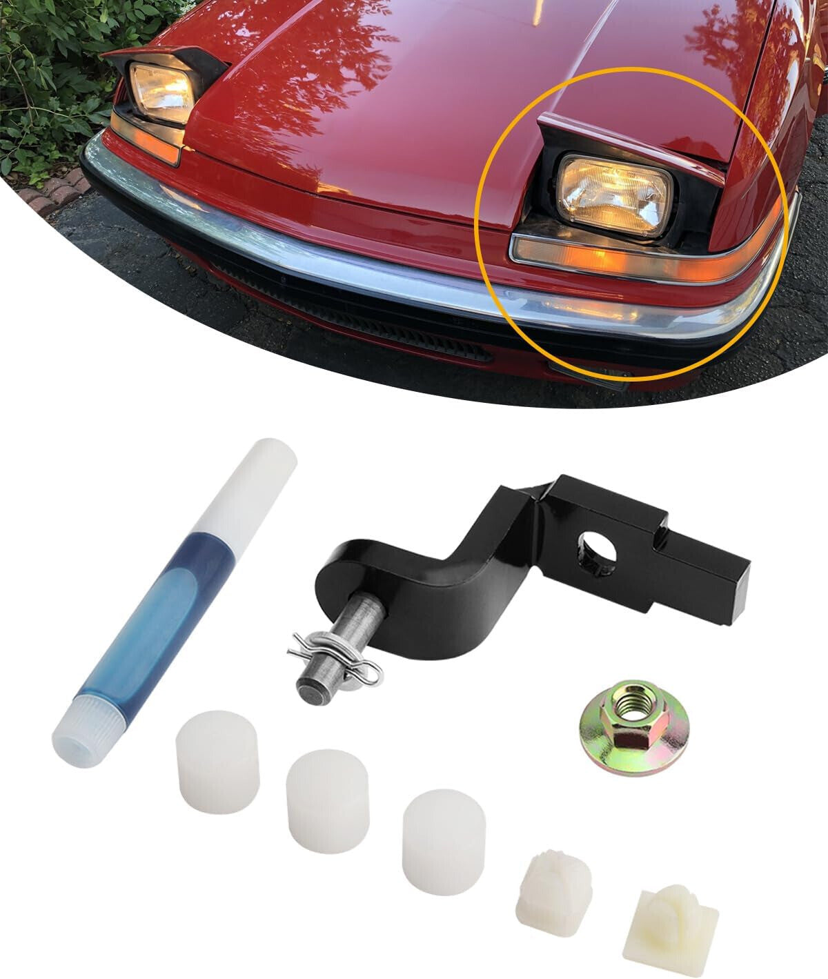 Headlight Motor Crank Assembly Repair Kit Headlamp For 1988-1991 Buick Reatta