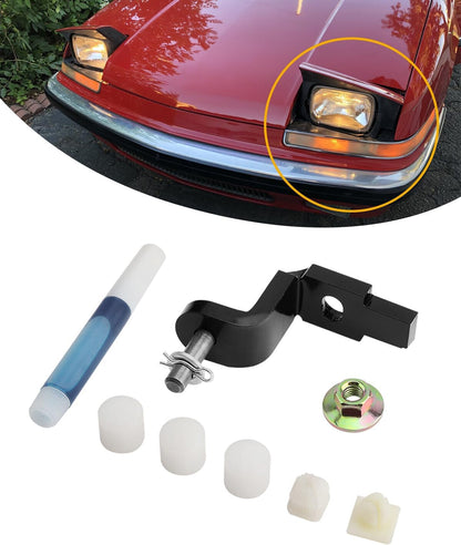 Headlight Motor Crank Assembly Repair Kit Headlamp For 1988-1991 Buick Reatta