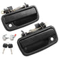 2X Metal Exterior Door Handles w/ Lock Cylinders & Key Fit 1995-04 Toyota Tacoma