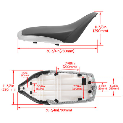 Solid Spare Complete Seat Plastic Black Silvery For Yamaha Raptor 660R 2001-2005