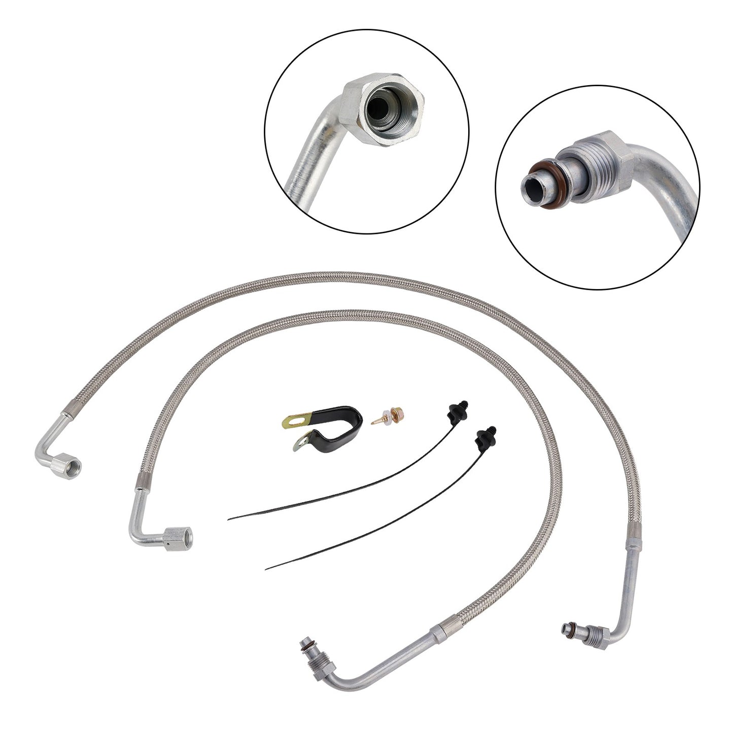 2X Oil Hose Oil Cooler Lines 2204030 5412355 For Polaris Trail Boss 330 03-08