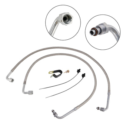 2X Oil Hose Oil Cooler Lines 2204030 5412355 For Polaris Trail Boss 330 03-08