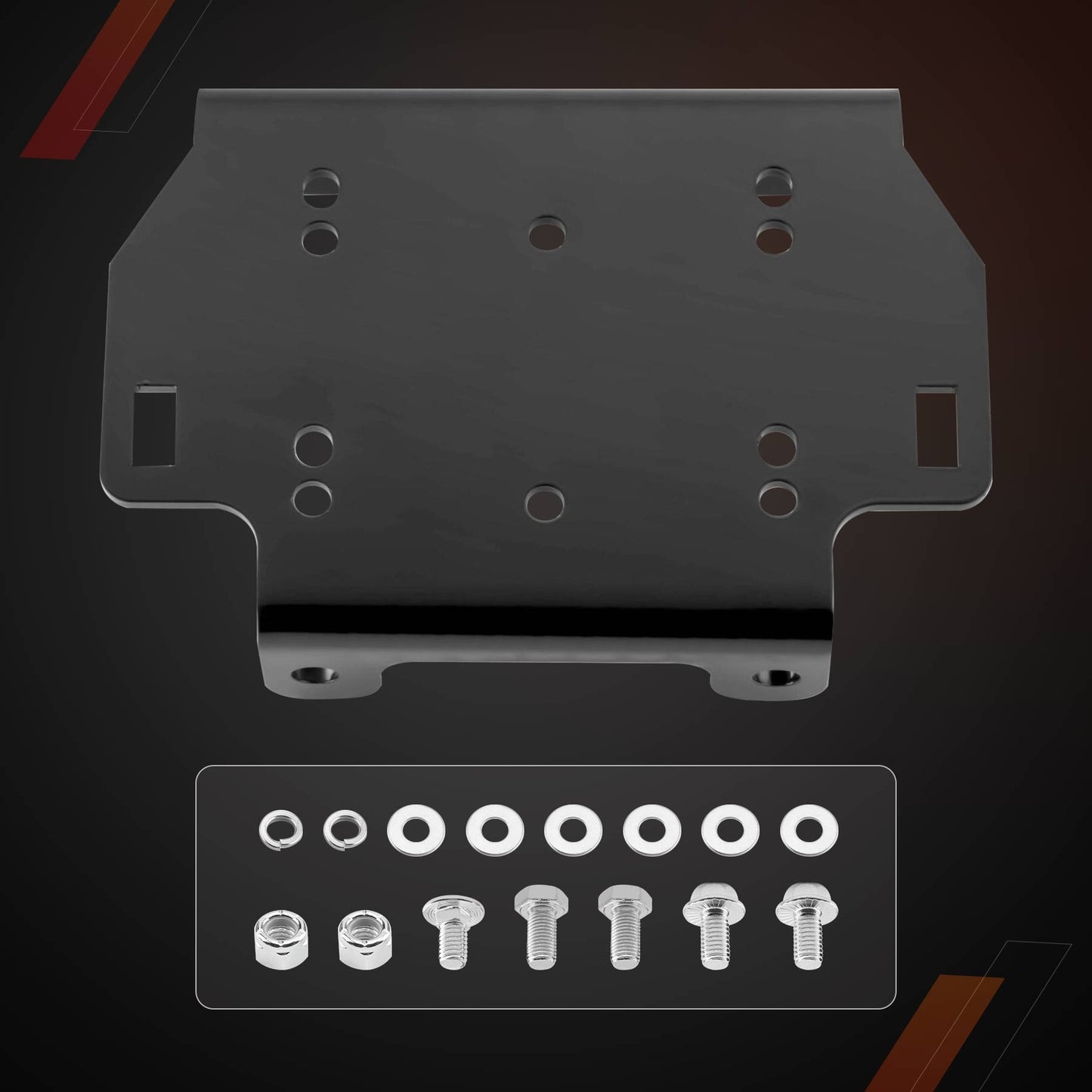 101275 Winch Plow Mount Bracket Plate Kit For 2016-23 Yamaha Grizzly Kodiak 700