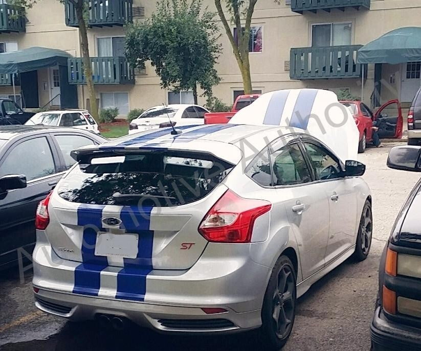 DUAL 7" VINYL RALLY STRIPES RACING STRIPE + INSTALL KIT For FORD FOCUS