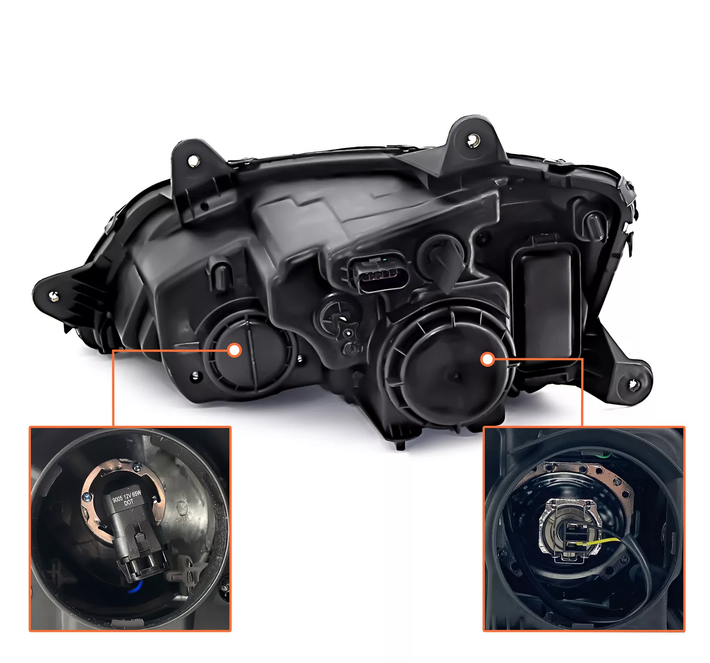 2P Headlight Fit 2008-2017 Kenworth T170 T270 T370 T470 T440 T660 Left & Right
