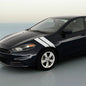 4" Dual Fender Stripe Hash Mark Stripe Decal Graphic Kit For DODGE DART