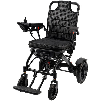 360W Electric Wheelchair Lightweight Folding Wheelchair for Adults Seniors_Black