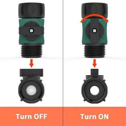 4X Plastic Garden Hose Connector  Water Turn Off Valve Shutoff 3/4 Inch GHT N828