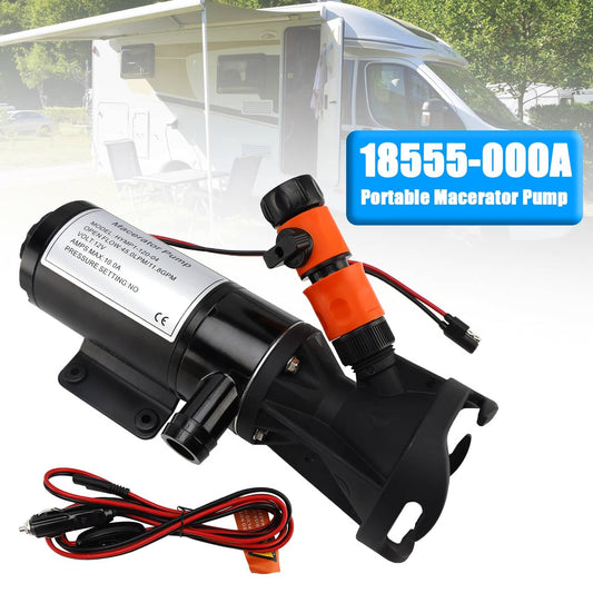 Solid Spare Portable Macerator Waste Pump 18555-000A for Camper RV 12V DC