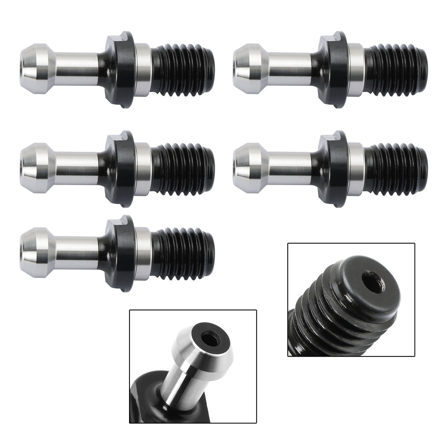 5Pcs CAT40 45° Pull Stud Retention Knob Fits For Any Haas CAT40 CNC Silver