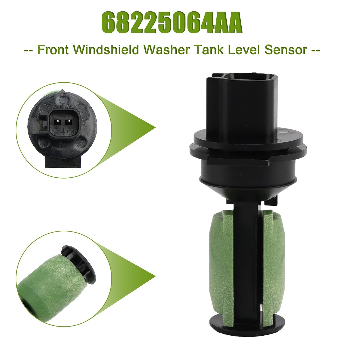 Front Windshield Washer Tank Level Sensor for Jeep Cherokee 2014-23 68225064AA