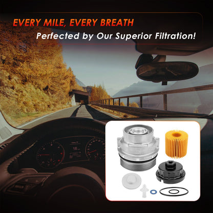 Oil Filter w/ Housing Cap Kit For 2005-21 Toyota Lexus Camry 4Runner 15620-31060