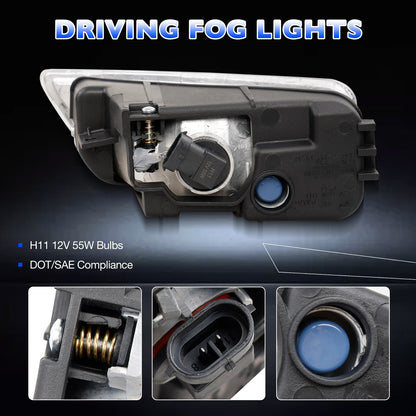 Fog Light Lamps Assembly For Honda Accord 2003-2007 Sedan w/ Bulbs & Harness Kit