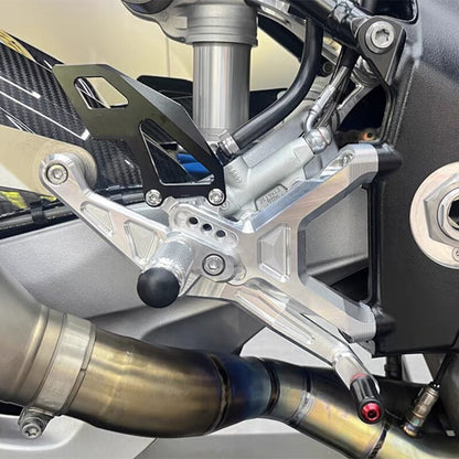 CNC Aluminum Rearsets Footpegs Black Fits BMW S 1000 RR 19-24 / M 1000 RR 21-24