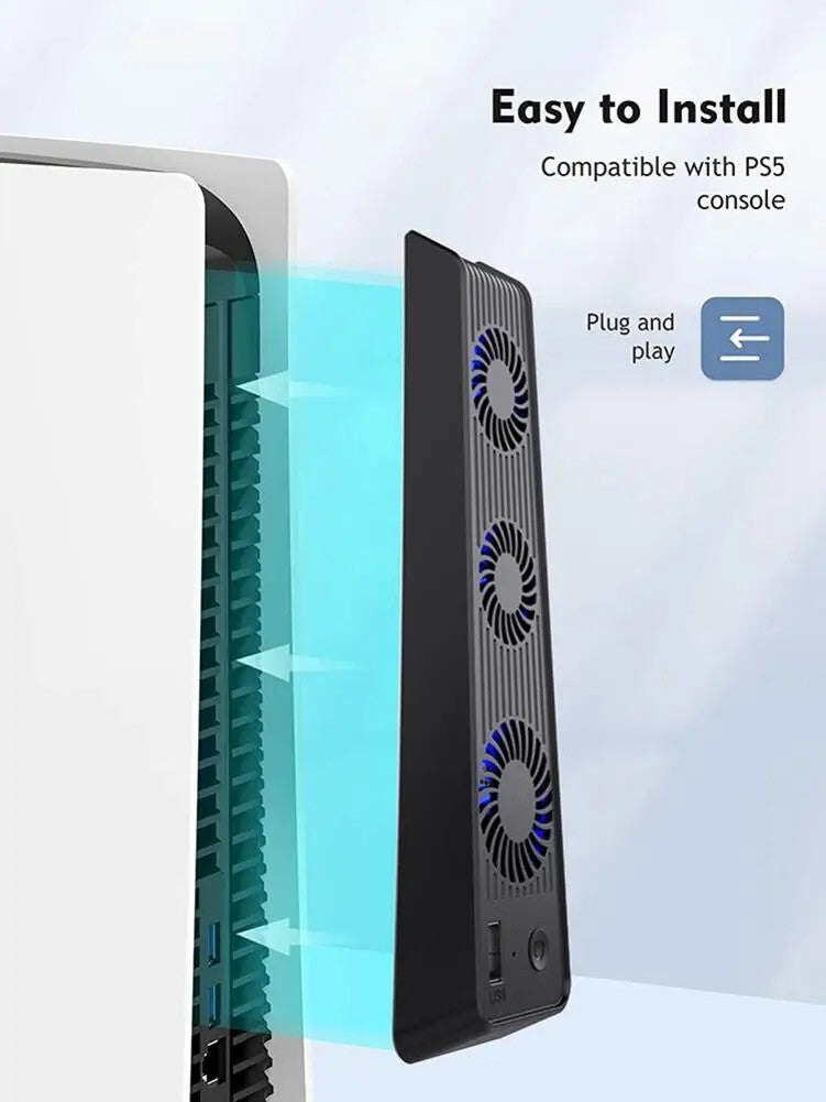 External Cooling Fan Cooler Game Accessories for PS5 PlayStation 5 Host Console
