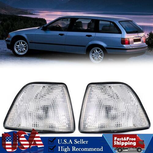 Corner Lights For Bmw E36 3-Series 4Dr Sedan/Hatchback 1992-1998 White