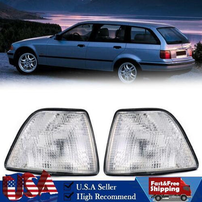 Corner Lights For Bmw E36 3-Series 4Dr Sedan/Hatchback 1992-1998 White