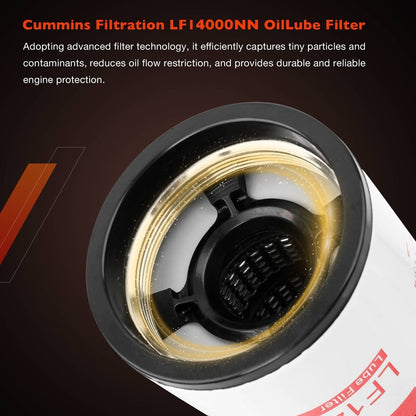 LF14000NN Oil Filters (2 Pack) For Cummins Diesel Engines LF9080 LF9001 4367100