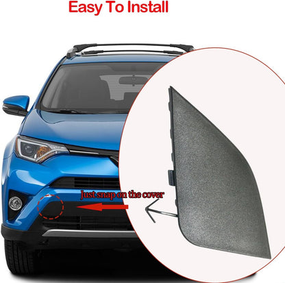 2* for 2016-2018 Toyota RAV4 Front Bumper Tow Hook Eye Cover Cap Car Accessories