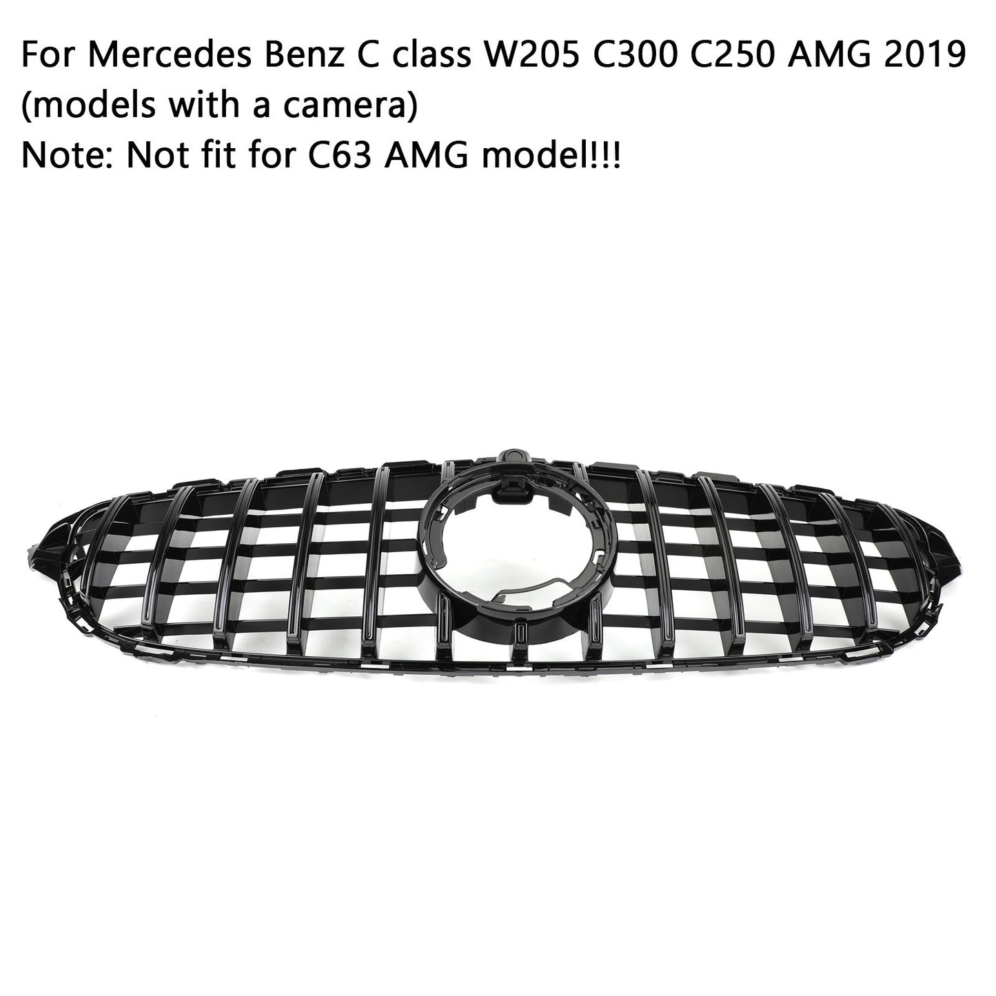 GTR Style Grill Grille W/Camera Fit Mercedes-Benz W205 C205 A205  2019