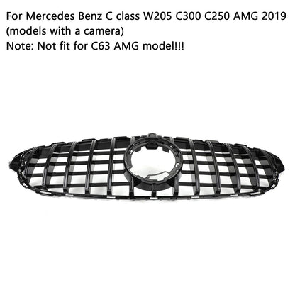 GTR Style Grill Grille W/Camera Fit Mercedes-Benz W205 C205 A205  2019