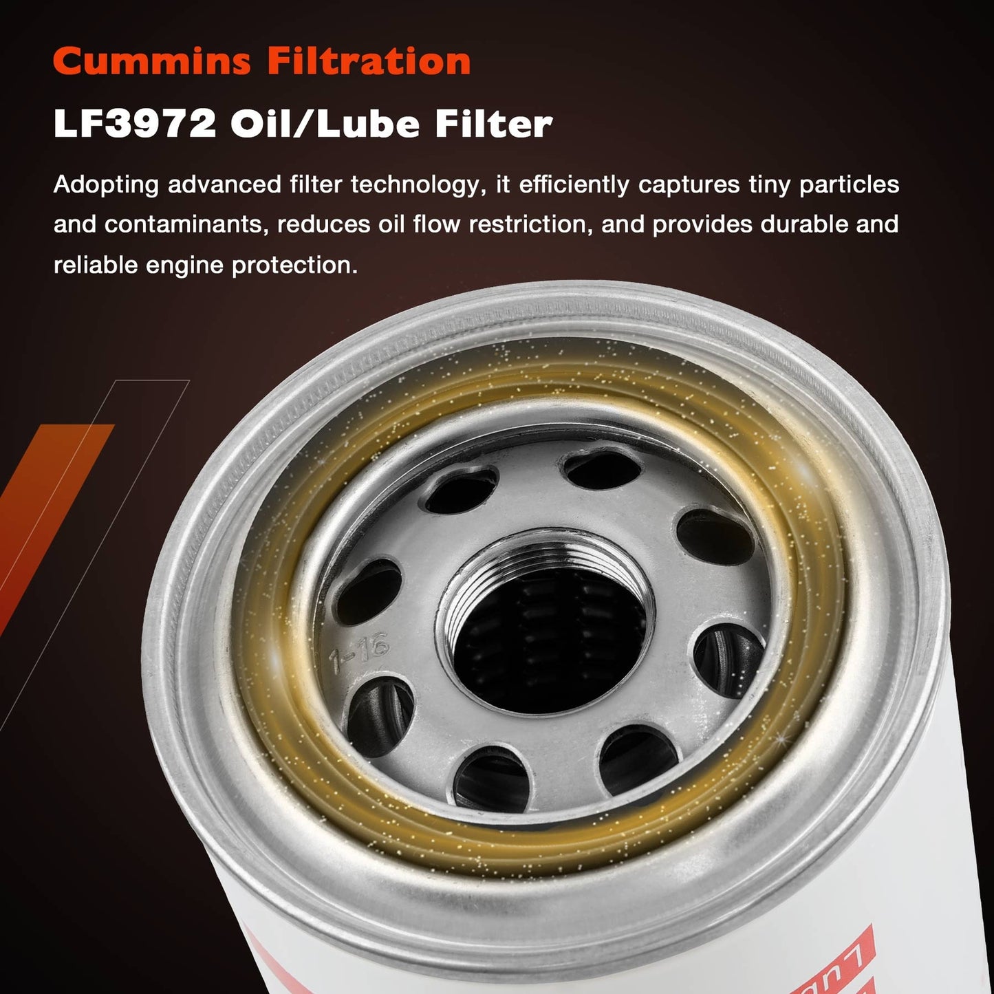 3X LF3972 Oil Lube Filter For 89-15 Dodge Ram 2500 Fleetguard Cummins 5.9L 6.7L
