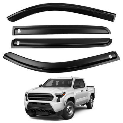 4X Side Window Rain Guards Deflector Guards Visor For 2024 2025 Toyota Tacoma