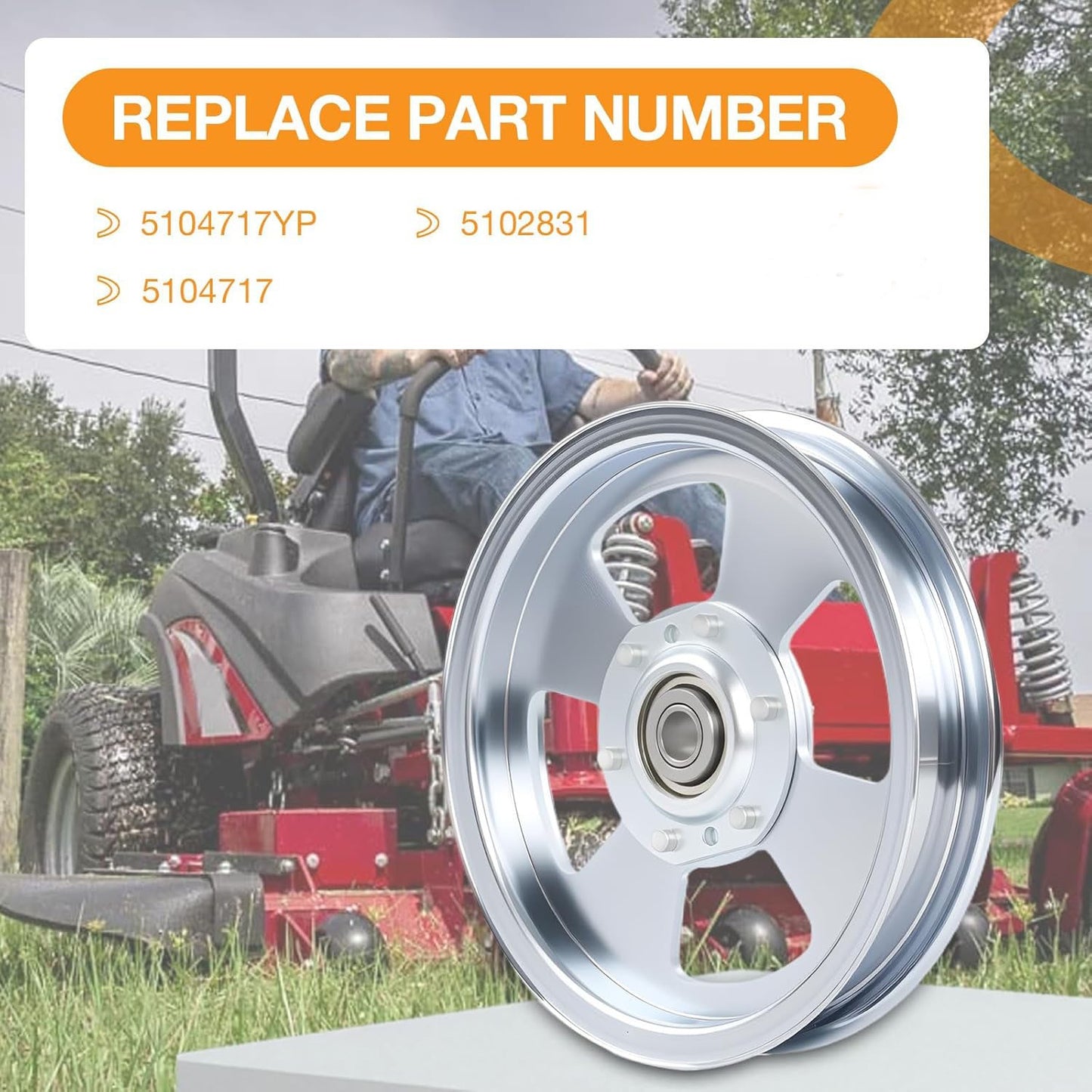 3X 5102831 Flat Idler Pulley For Ferris 48" 52" 61" 72" Deck Lawn Mower 5104717
