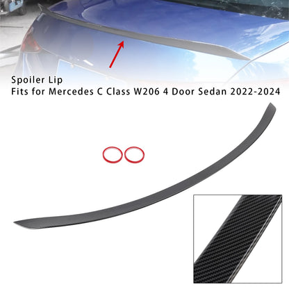 Carbon Fiber Look Rear Spoiler Wing For Mercedes Benz W206 C63S Style 2022+