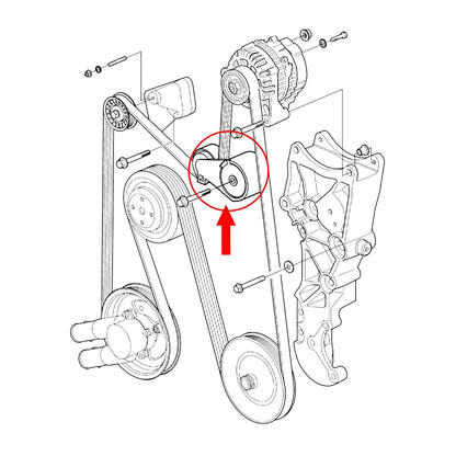Serpentine Belt Tensioner for Volvo Penta 4.3 5.0 5.7 7.4 8.2L GXi Gi - 3860079