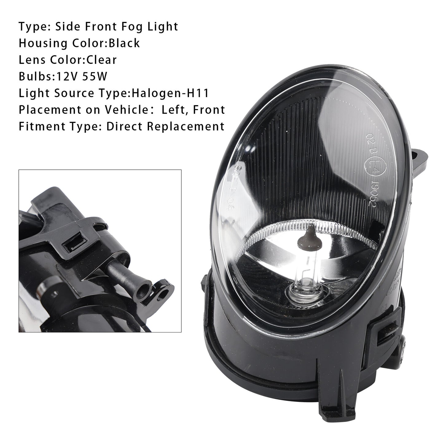 1 Pcs Left Front Bumper Fog Light For Audi A6 C6 2005 2006 2007 2008
