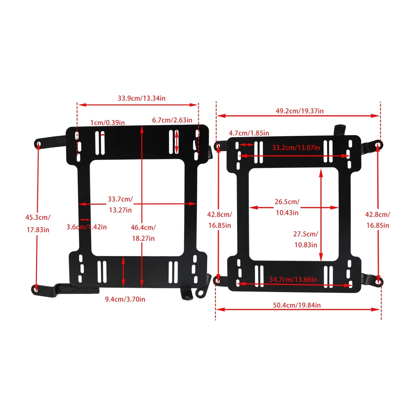 2X Low Profile Bracket Rail Seat Brackets Adapter For Infiniti G35 2003-2006