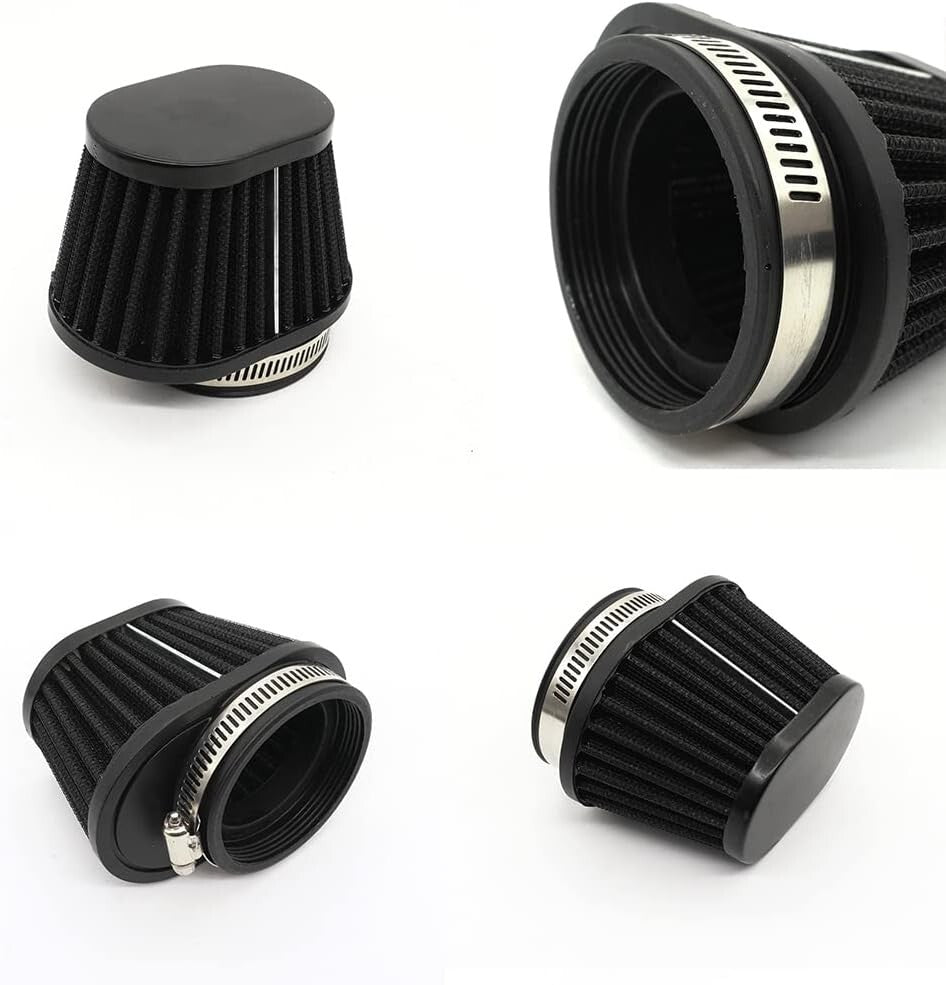 Universal Red 51mm 2inch Motorcycle Air Intake Filter Cleaner Pod Replacement