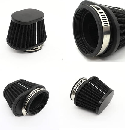 Universal Red 51mm 2inch Motorcycle Air Intake Filter Cleaner Pod Replacement