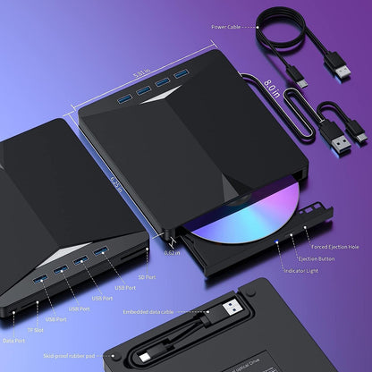 7 IN 1 BD Burner External USB 3.0 Player DVD CD 3D Recorder Drive Movie Player