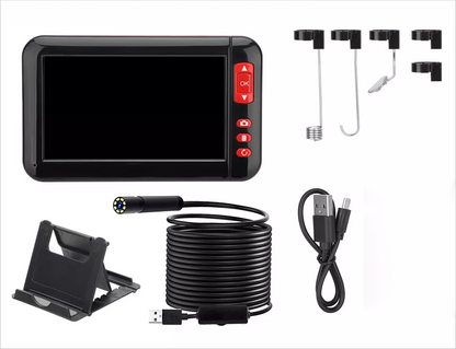 1080P HD Industrial Endoscope Borescope 4.3'' Screen 8mm Inspection Snake Camera