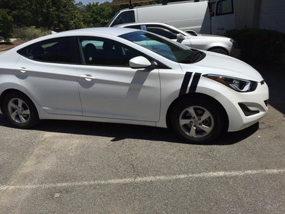 3" Dual Fender Stripe Hash Mark Stripe Decal Graphic Kit For Hyundai Elantra