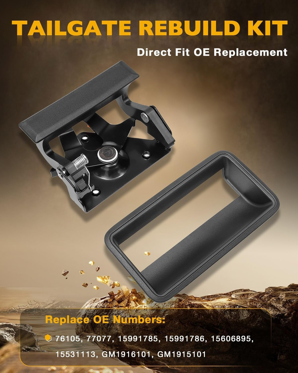 Tailgate Handle Latch Bezel Rebuild Kit Fit For 1988-2002 GMC C/K 1500 2500 3500