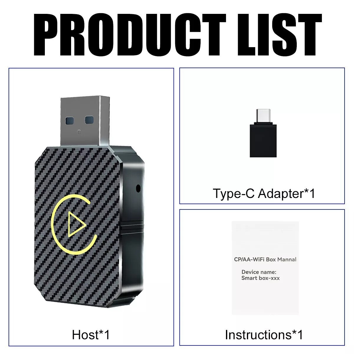 Wireless USB CarPlay Adapter Wireless Carplay Dongle For iPhone Apple Plug &Play