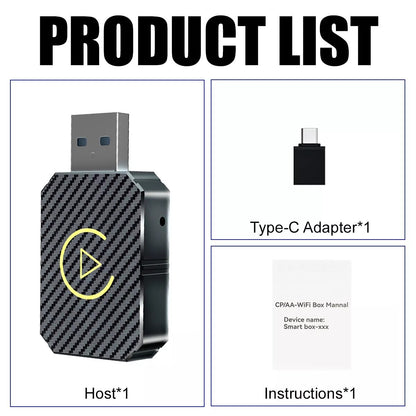 Wireless USB CarPlay Adapter Wireless Carplay Dongle For iPhone Apple Plug &Play