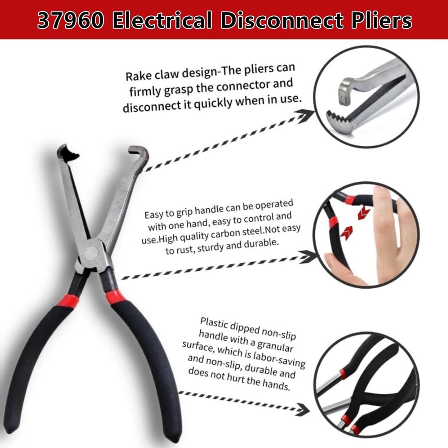 Automotive Electrical Disconnect Pliers 37960 & 37980 for Push Tab Style Plugs